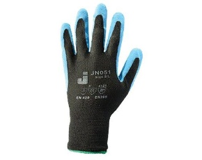 Перчатки защитные JETAPRO р.XL черный/синий/красный с рельефным нитрил. покрытием  JN051 /в уп.12пар