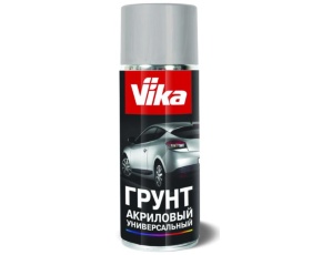 Грунтовка акрил. универсальная СЕРАЯ Vika аэроз. 520мл  (400мл полезный объем) /6