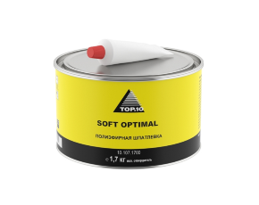 Шпатлевка TOP.10  ПЭ 2К наполняющая SOFT OPTIMAL с отвердителем 1,7кг  /в кор.8