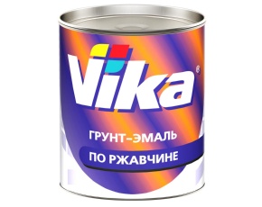 Грунт-эмаль по ржавчине VIKA RAL 9010 белый 0,9л /в кор.14