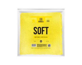 Микрофибровая салфетка SOFT Chemical Russian ЖЕЛТАЯ, 400 гр/м, 40х40 см CR749