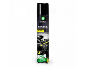 Полироль очиститель пластика GraSS Dashboard Cleaner ЛИМОН аэроз. 750мл 120107-1  /12  СТОП ЦЕНА
