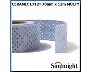 Рулон абразивный SUNMIGHT CERAMIC L712T P180 70мм х12м на липучке с мультипыл. 76610 /в рул.12м