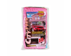 Салфетка City UP  CA-123  в наборе из микрофибры 35х40см Jumbo Pack /уп.12шт.