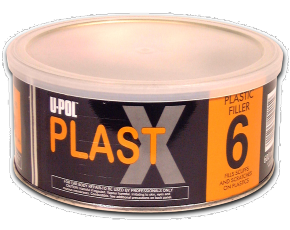 Шпатлевка U-POL PLAST X 6 для пластика эластичная черная 600 мл /6*
