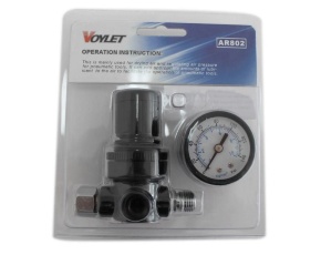 Регулятор давления AR-802 с манометром  (пластм.корпус) 184-015 Voylet