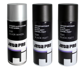 Краска JETAPRO черная ГЛЯНЦЕВАЯ аэрозоль 0,4л 5581 /6