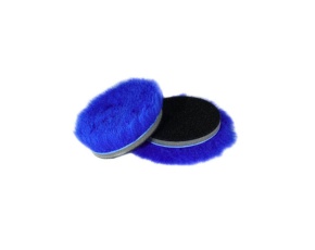 Полировальник A302  BLUE AGGRESSIVE MERINO LAMBSWOOL 80мм на тонком интерфейсе (ворс 23мм) BMLF-80