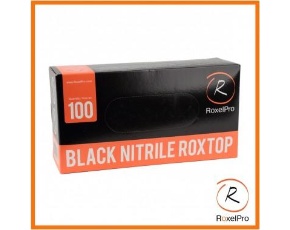 Перчатки нитриловые ROXTOP, чёрные/оранжевые, размер M /в уп.50 пар
