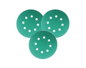 Круг абразивный SUNMIGHT L312TV зеленый Ø125мм 8отв. P320   53214 /в уп.100/в кор.800